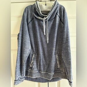 Halcyon Cozy Blue Cowl Neck Hoodie
